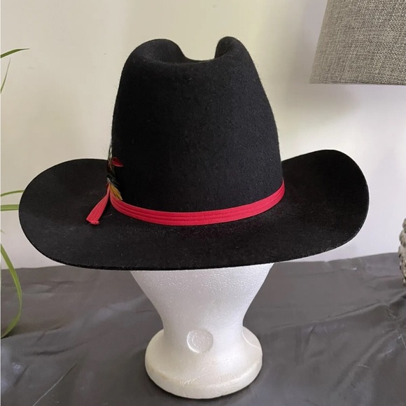 Smithbilt Black Wool Felt Western Cowboy Hat Stampede Size Small (20”) Canada - Picture 6 of 10